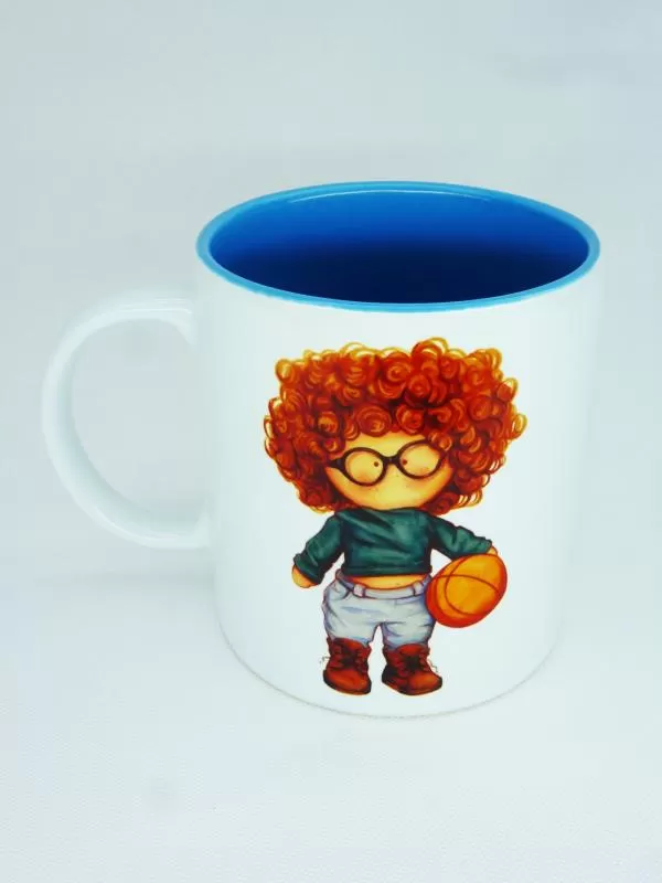 İçi Renkli Kupa Bardak (Mug) Mavi