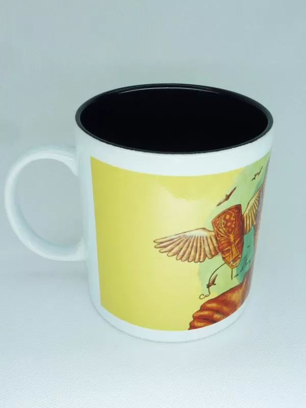 İçi Renkli Kupa Bardak (Mug) - Siyah