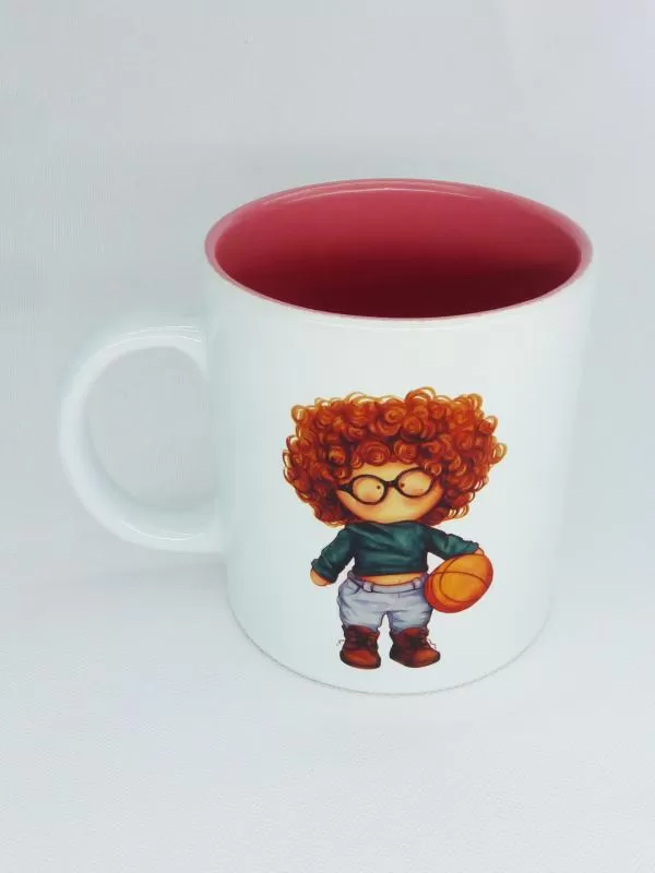 İçi Renkli Kupa Bardak (Mug) - Pembe