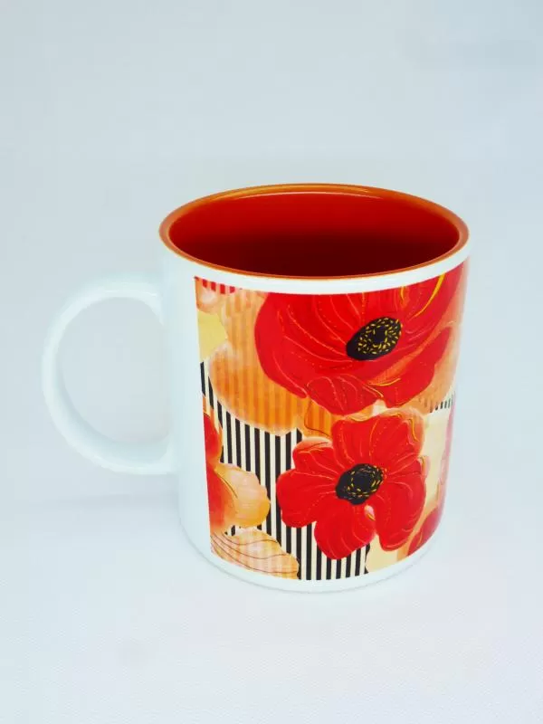 İçi Renkli Kupa Bardak (Mug) - Turuncu