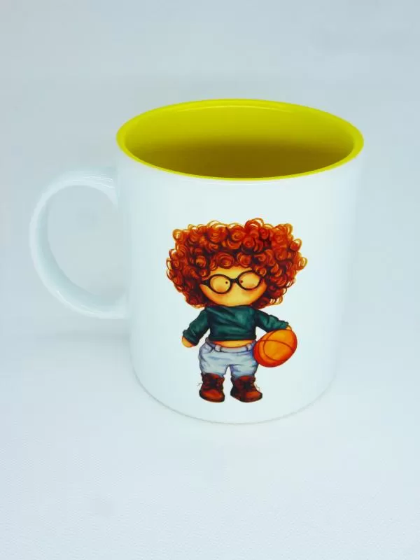 İçi Renkli Kupa Bardak (Mug) - Sarı