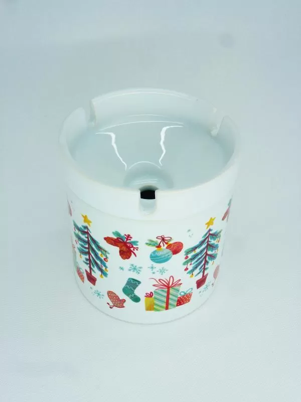 Baskılı Seramik Küllük / Kül Tablası