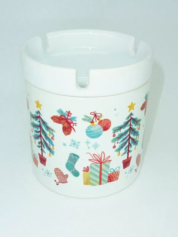 Baskılı Seramik Küllük / Kül Tablası