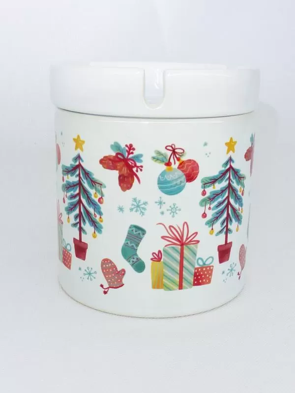 Baskılı Seramik Küllük / Kül Tablası