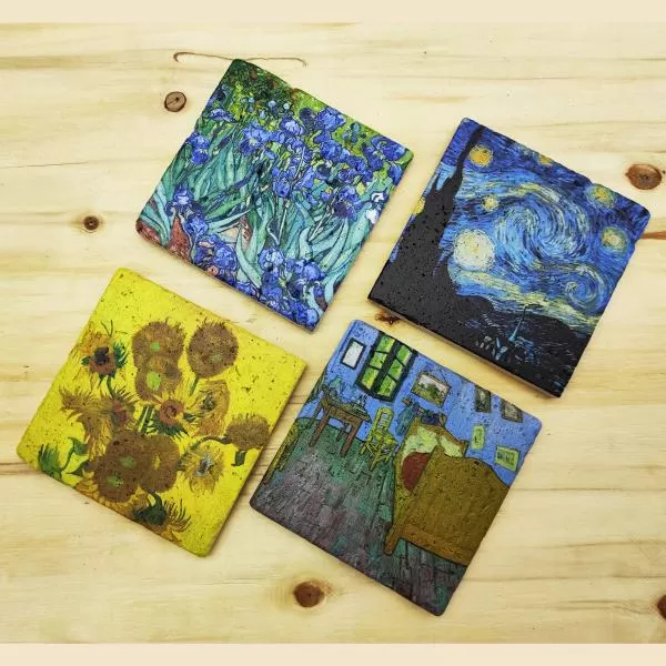 Doğal Taş Traverten Bardak Altlığı