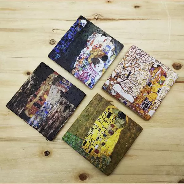 Doğal Taş Traverten Bardak Altlığı