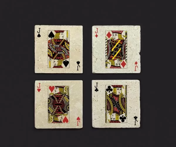 Doğal Taş Traverten Bardak Altlığı