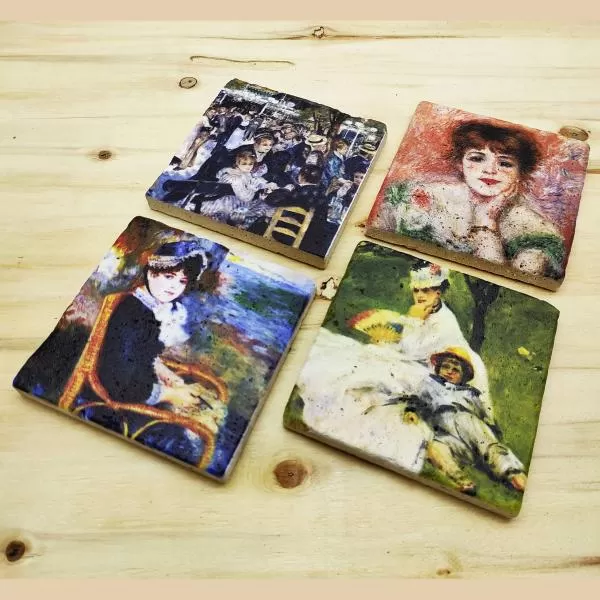 Doğal Taş Traverten Bardak Altlığı