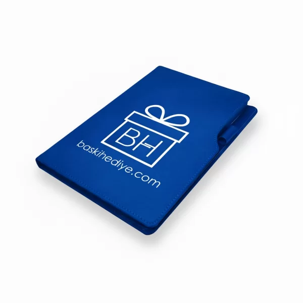 Asimetrik Kapaklı Defter (Tarihsiz) 15 x 21 cm Mavi