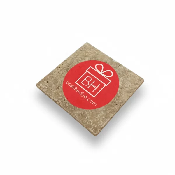 Doğal Taş Traverten Bardak Altlığı