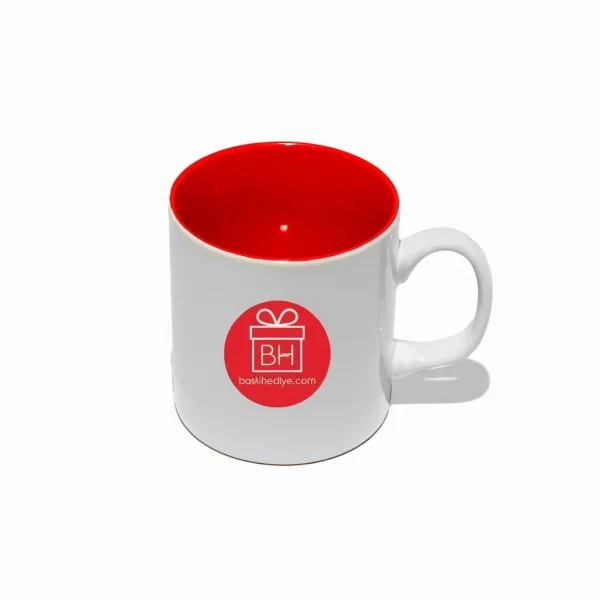 İçi Renkli Kupa Bardak (Mug) - Kırmızı