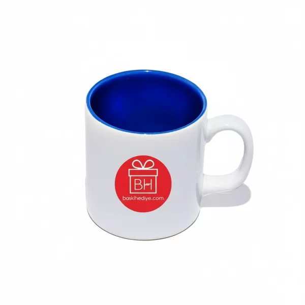 İçi Renkli Kupa Bardak (Mug) Mavi