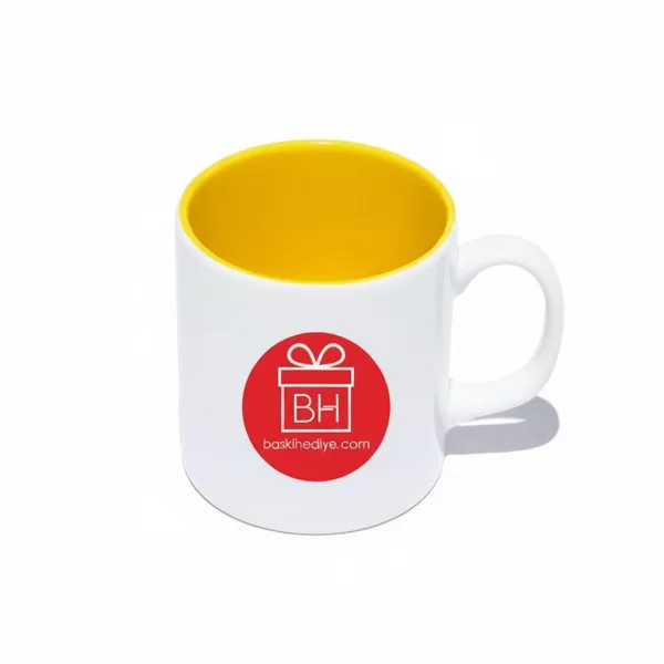 İçi Renkli Kupa Bardak (Mug) - Sarı