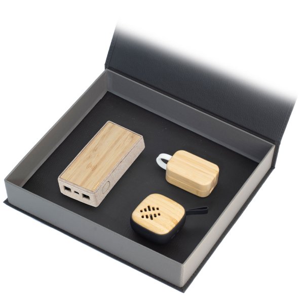 Baskılı Kutulu Bambu VIP Set