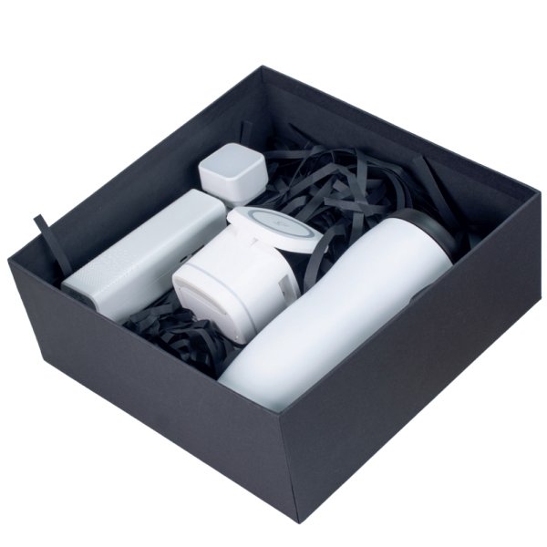 Baskılı Kutulu VIP Set Beyaz