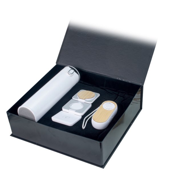 Baskılı Kutulu VIP Set Beyaz