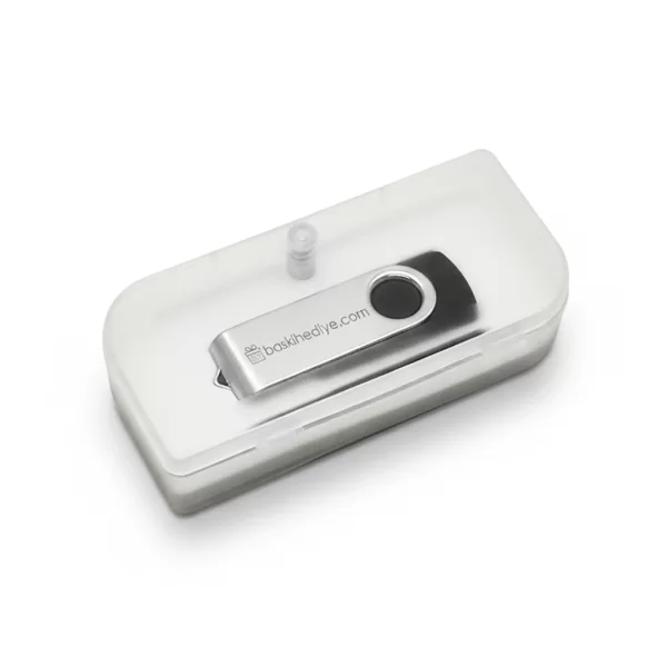 Plastik Çevirmeli USB Bellek - 16 GB Kutulu Siyah