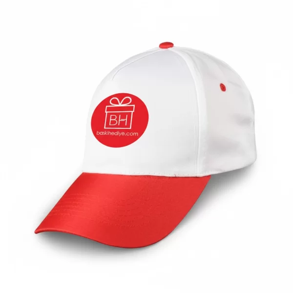 Promosyon Şapka Beyaz-Kırmızı