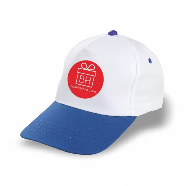 Promosyon Şapka Beyaz-Mavi