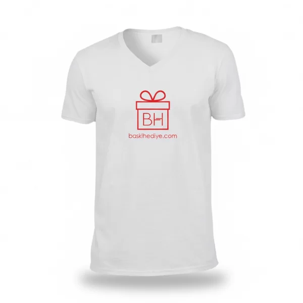 V Yaka Standart Tişört (Pamuk-Polyester)
